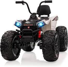 Homhougo - 6V Kids Electric ATV Ride On Toy with LED Lights & Music for Toddlers