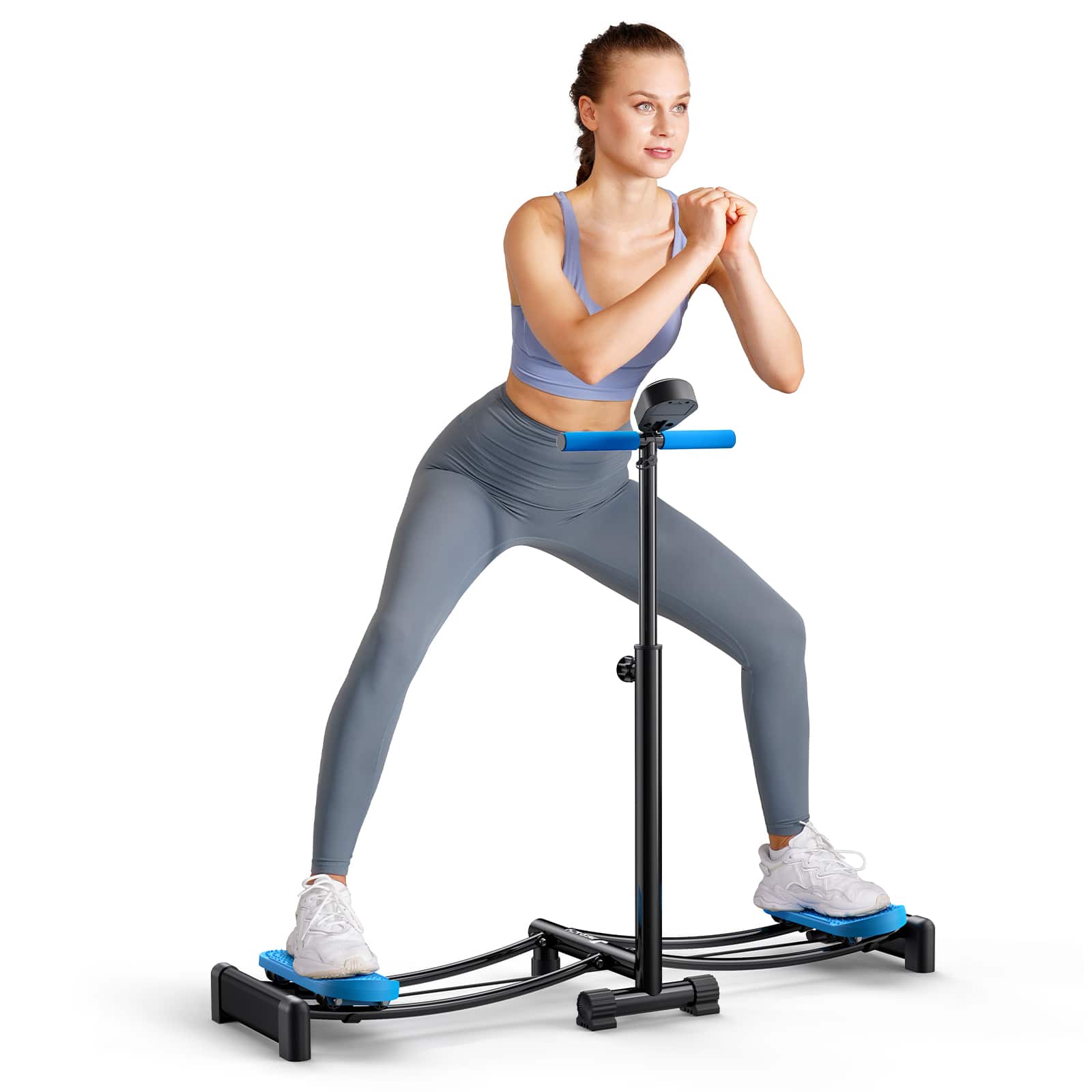 MERACH - SKI Machine Exercise Trainer Cardio Fitness Equipment Full Body Workout - Black