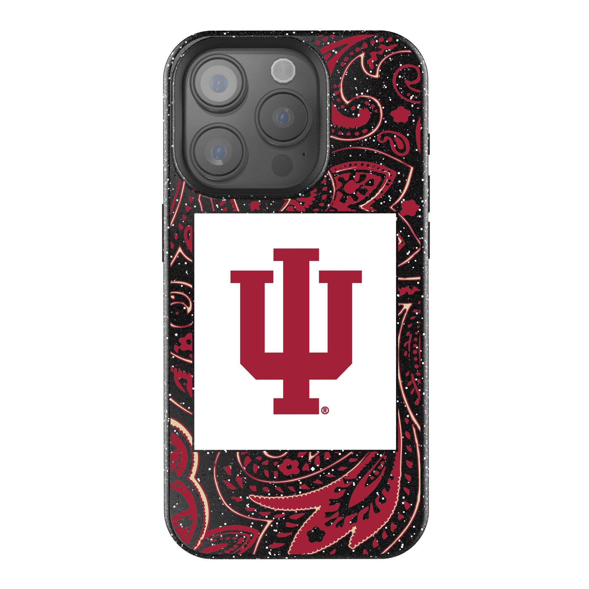 Keyscaper - NCAA - Indiana Hoosiers Paisley Bling iPhone Case - 16 Pro Max - Black price history on PriceWatchPro