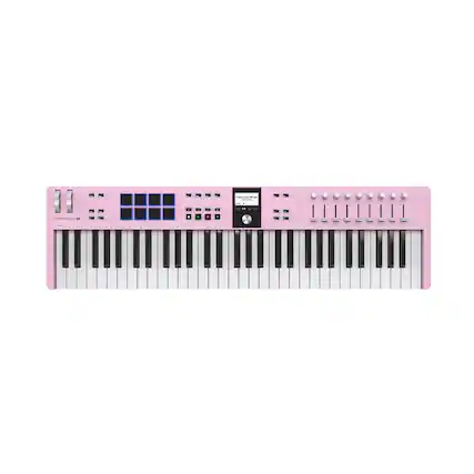 Front. Arturia - Arturia KeyLab Essential 61-Note mk3 Universal MIDI Controller (Rose Quartz).
