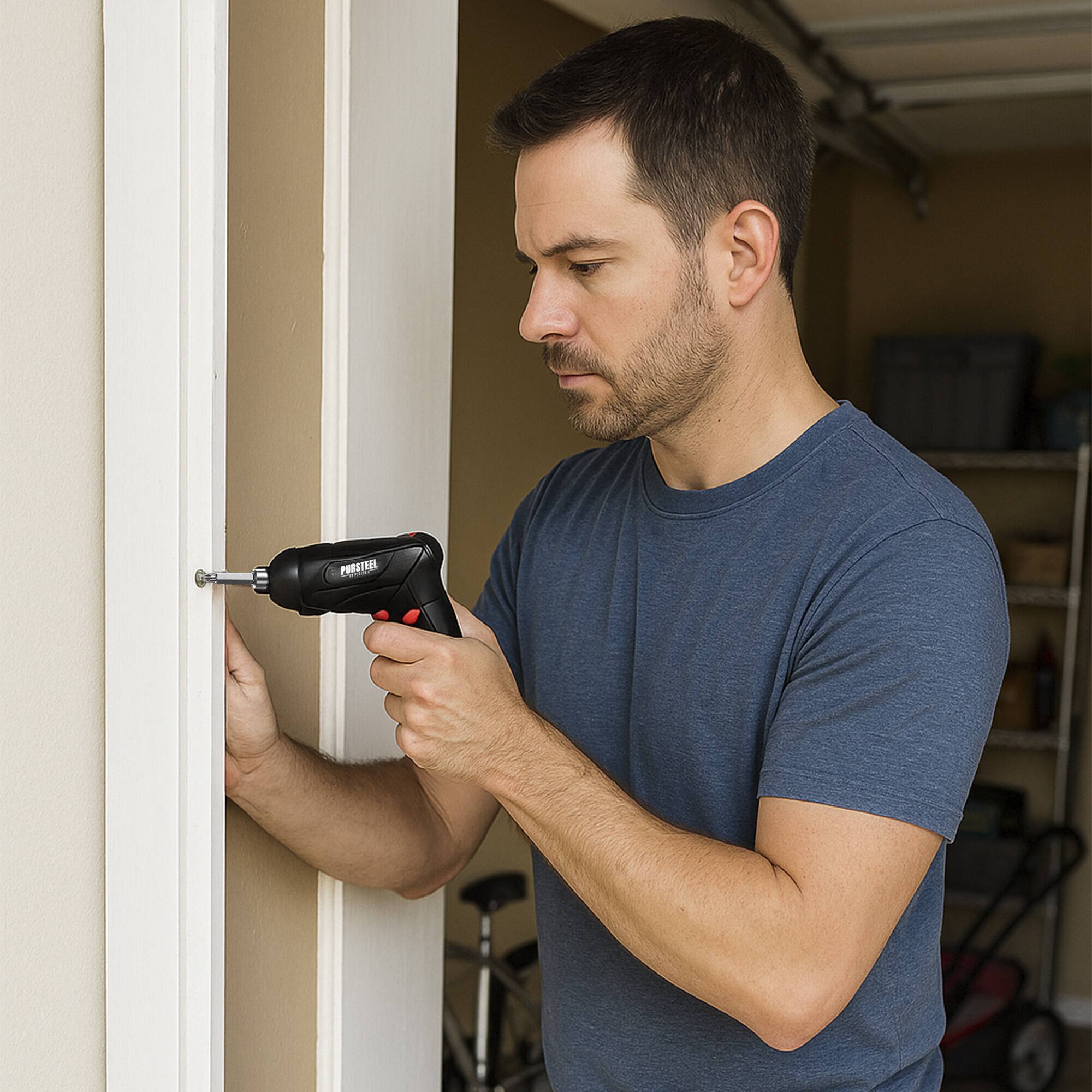 Alt View 1. Pursonic - Power Tool Bundle: 21V Cordless Drill & Rechargeable Electric Screwdriver (47-Piece Set).