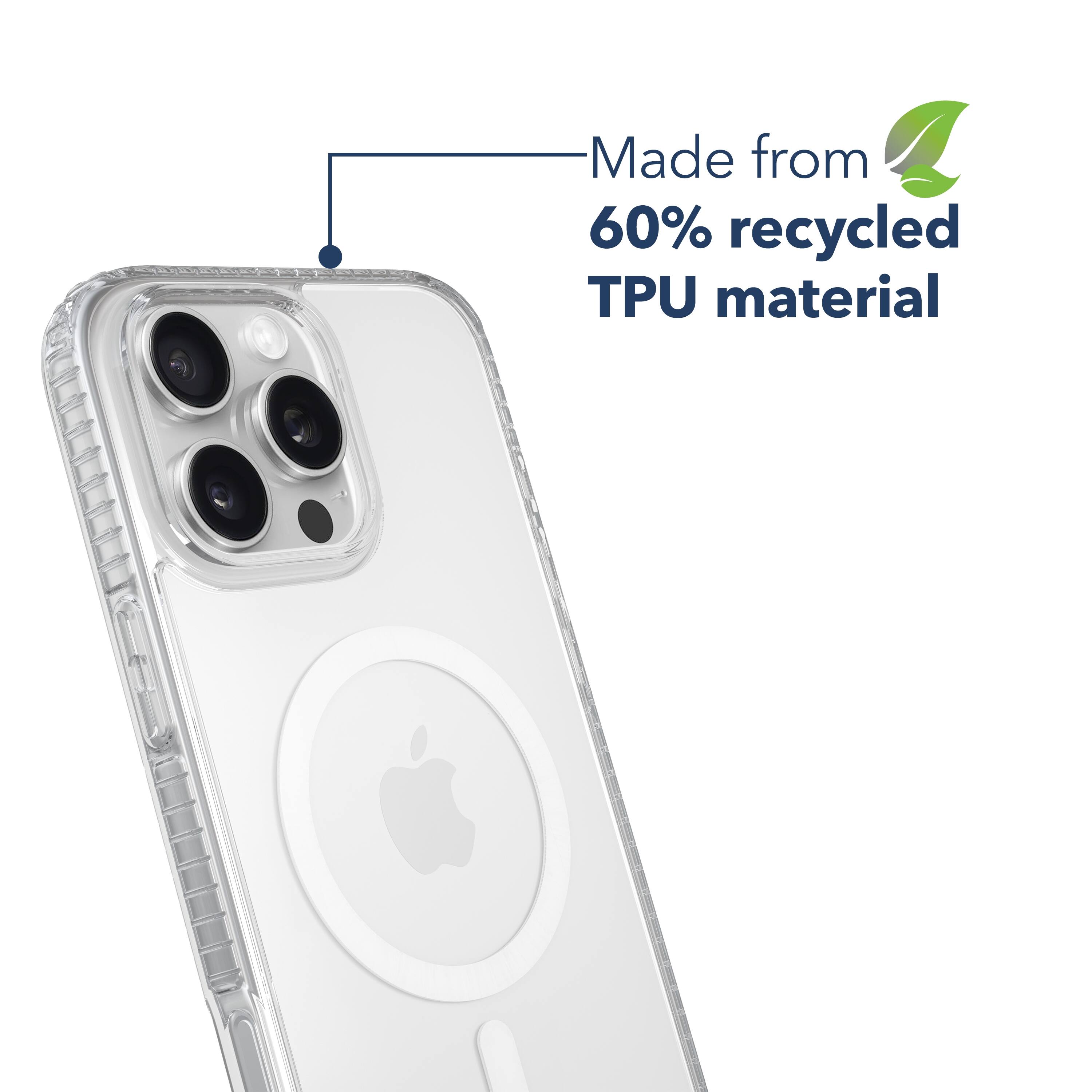 Made from 60% recycled TPU material