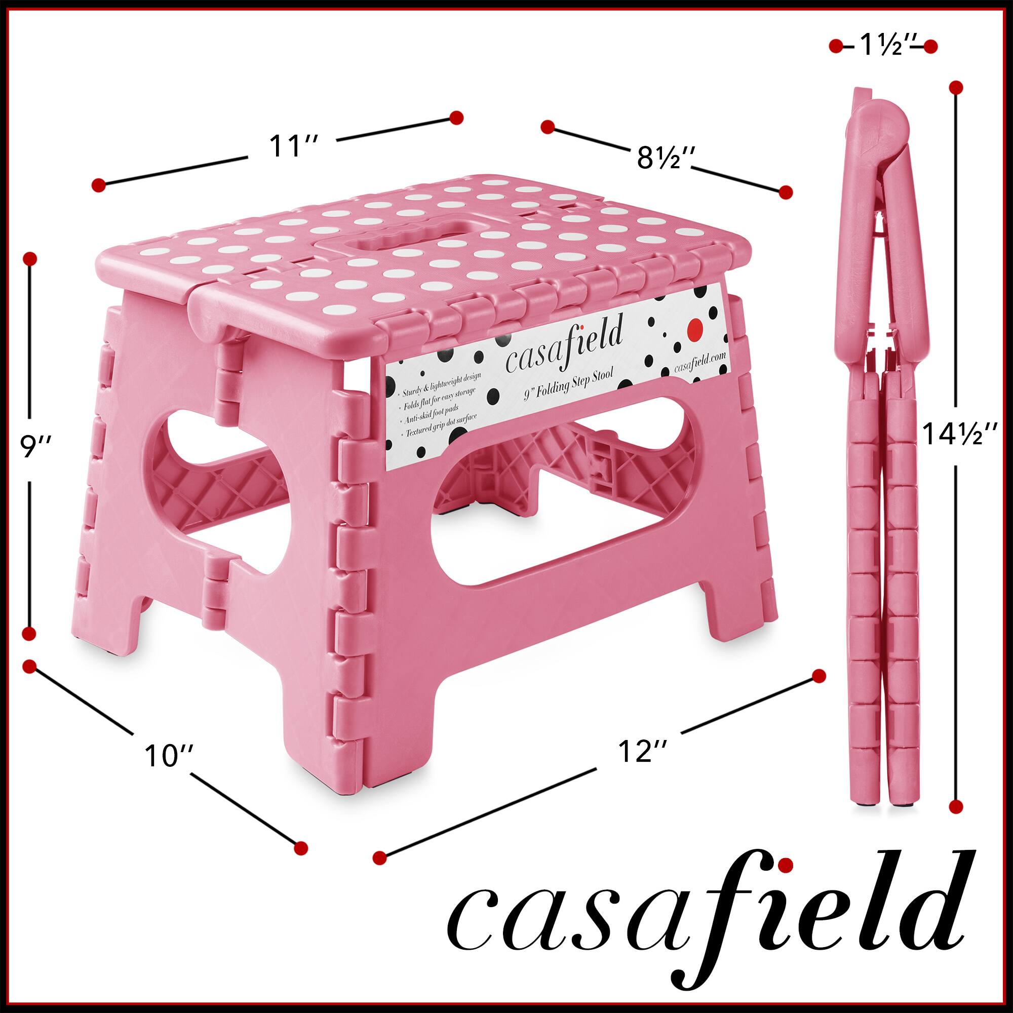 11" x 8½" x 9"  
14½" x 12" x 10"  
casafield Folding Step Stool  
1½"