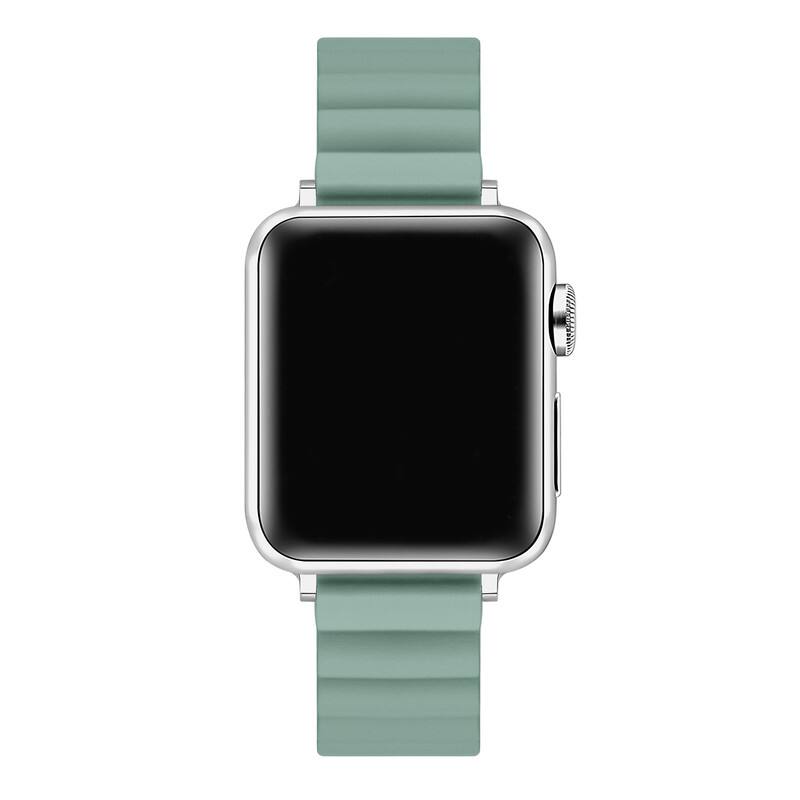 Back. Posh Tech - Magnetic Silicone Band for Apple Watch - Sage Green.