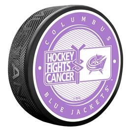 Mustang Drinkware - Columbus Blue Jackets Hockey Fights Cancer Puck - Multicolor
