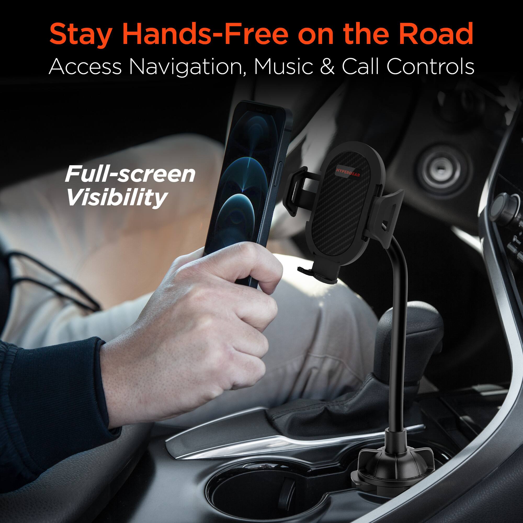 Stay Hands-Free on the Road  
Access Navigation, Music & Call Controls  
Full-screen Visibility