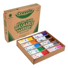 Crayola - Classpack Washable Kids' Markers, Fine, 200/Carton - Assorted Colors