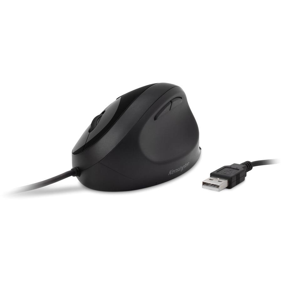Alt View 2. Kensington - Kensington Pro Fit Ergo Wired Mouse - Cable - Black - USB - 3200 dpi - 5 Button(s) - Black.