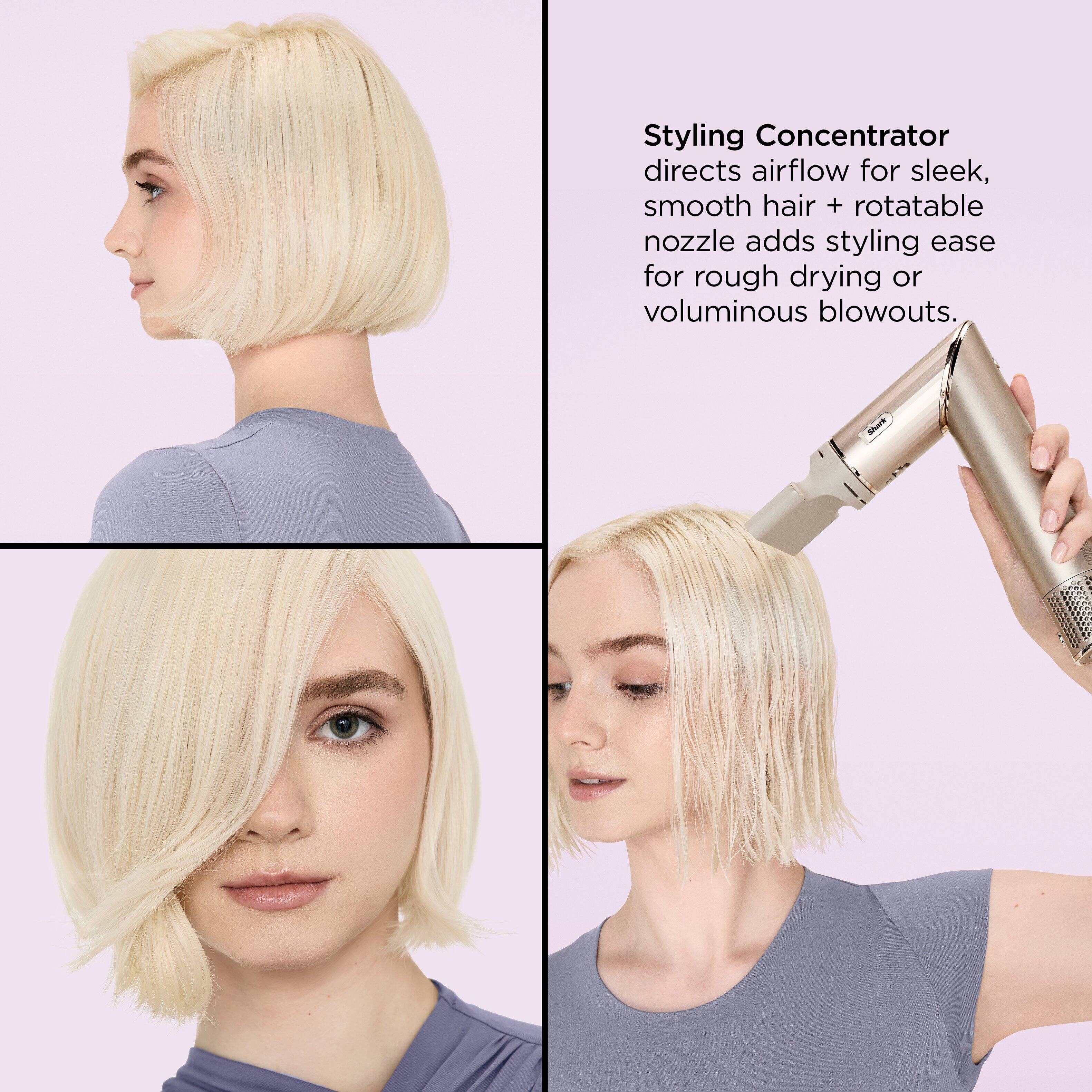 Styling Concentrator  
directs airflow for sleek, smooth hair + rotatable nozzle adds styling ease for rough drying or voluminous blowouts.