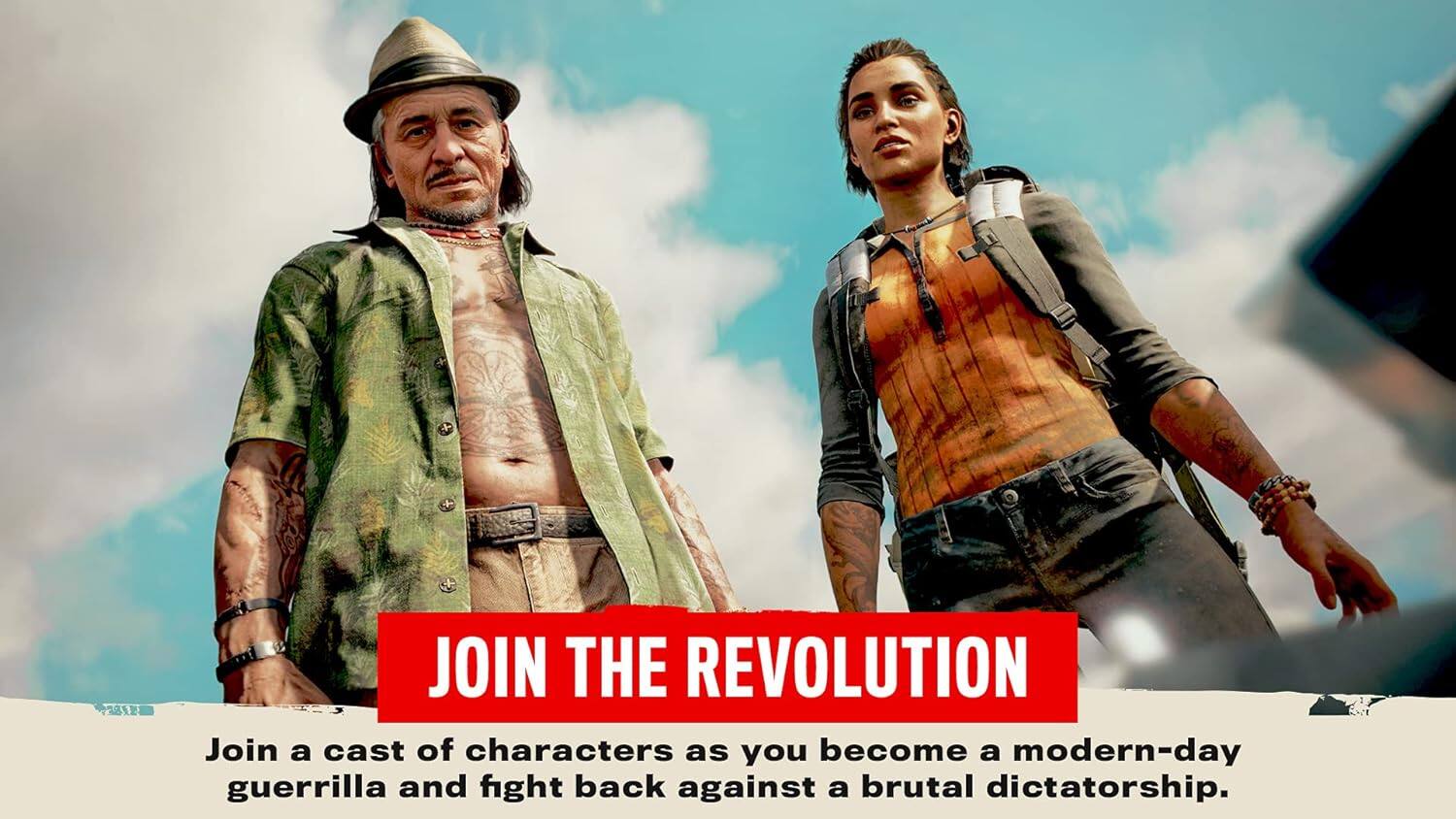 JOIN THE REVOLUTION

Join a cast of characters as you become a modern-day guerrilla and fight back against a brutal dictatorship.