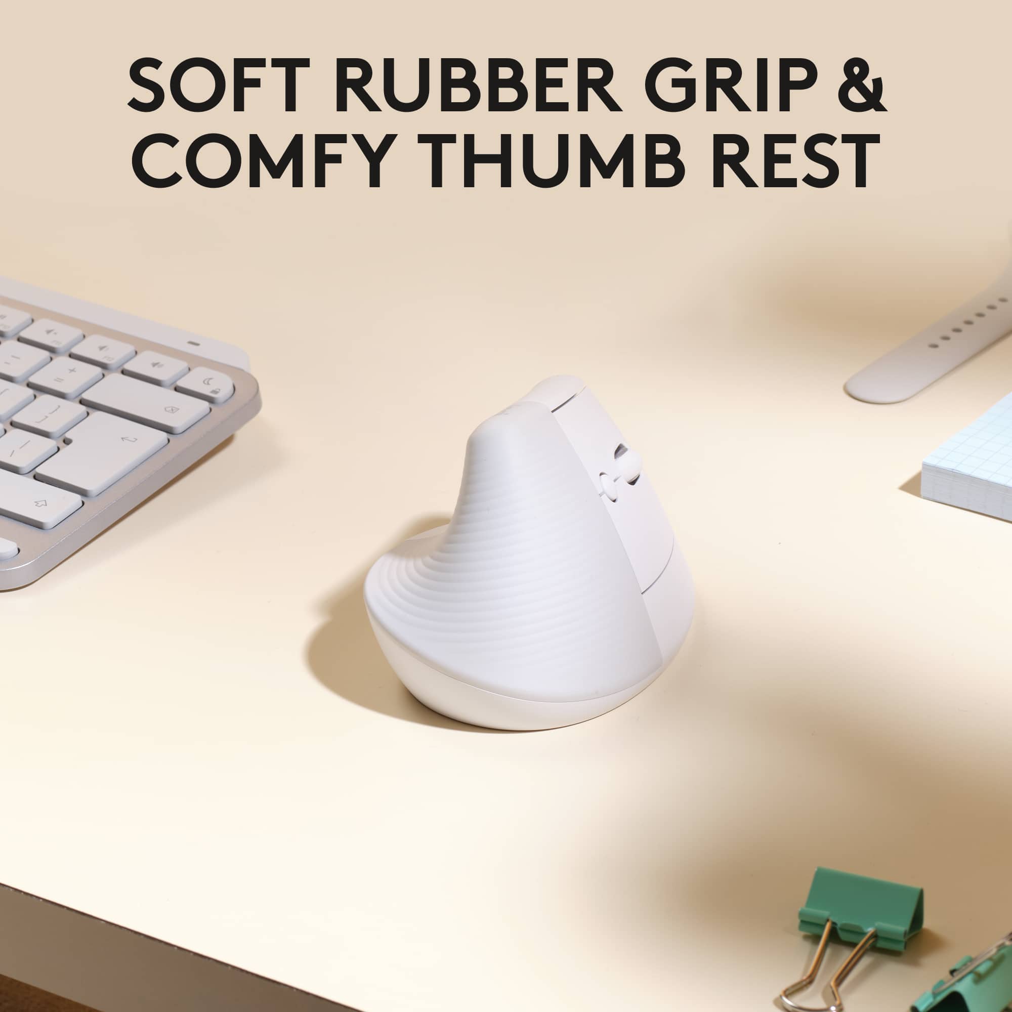 SOFT RUBBER GRIP & COMFY THUMB REST - - - - 4 - + - 1 d n e 4 OR &