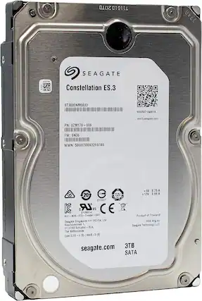 T1161020TO 3748 SEAGATE JOCFW 71FIX Constellation ES.3 ST3000NM0033 830507158814 PN: 9ZM178-006 verify.seagate.com FW: SN06 WWN: 5000C500932F6FA5 20 TUV 500 33027 IC C LR US CE E106814 83-iatn-XT2-M3R-X REM Constell ES3 Singapore Int'l Q Pte. Ltd Seagate Koolhoventaan 1, 1119 NB Schiphol-Rijk, Rijk, The Netherlands CAN ICES-3 (8) NM8-3 (8) +5V 0.75 A +12V 0.99 A Product of Thailand HDD Mig by Seagate Technology LLC seagate.com 3TB SATA