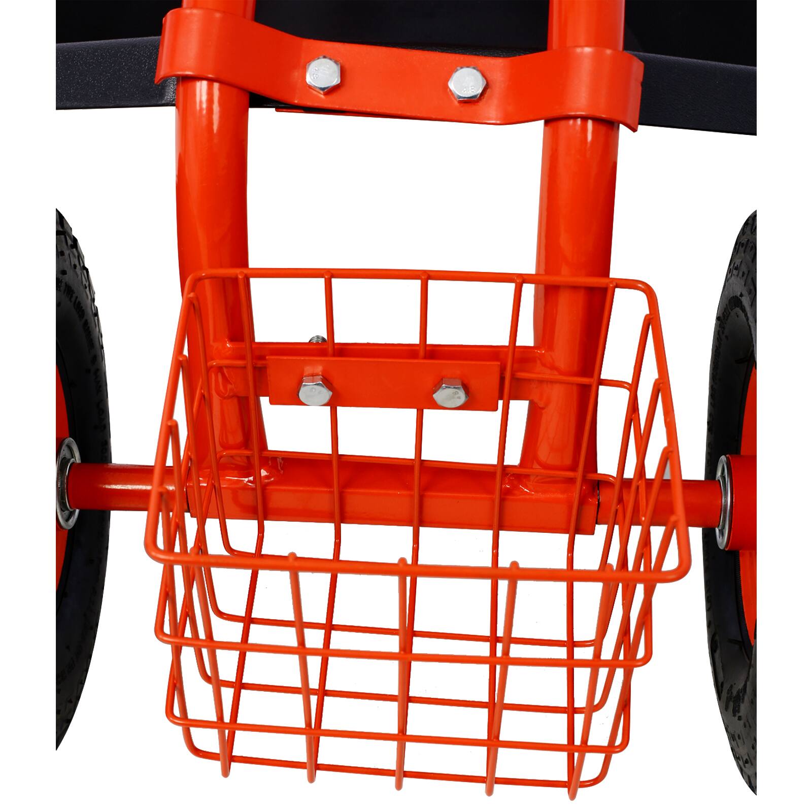 Left. TinyHomie - Rolling Garden Scooter Garden Cart Seat with Wheels and Tool Tray 360 Swivel Seat Red - Red.