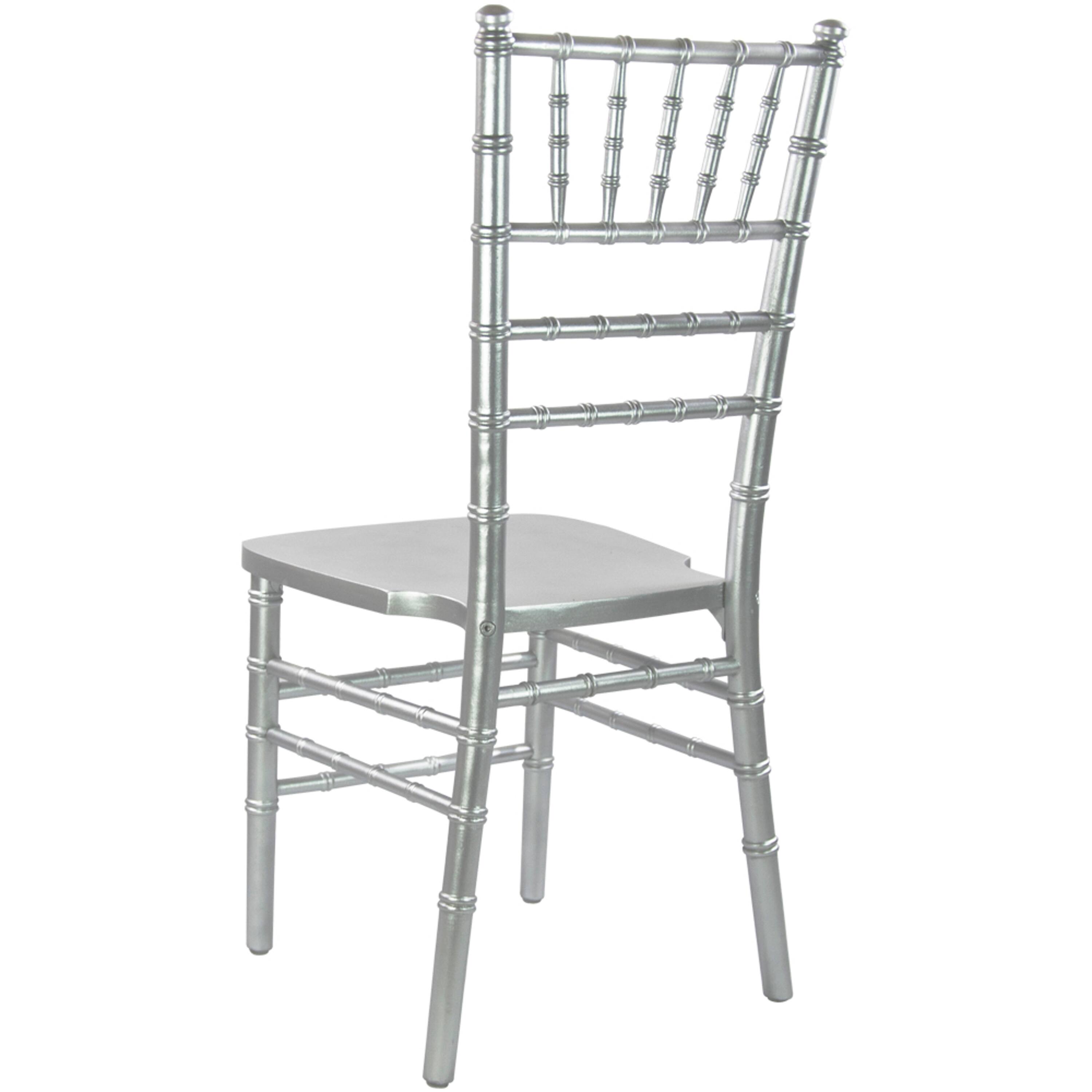 Alt View 1. Emma + Oliver - Wood Chiavari Chair - Silver.