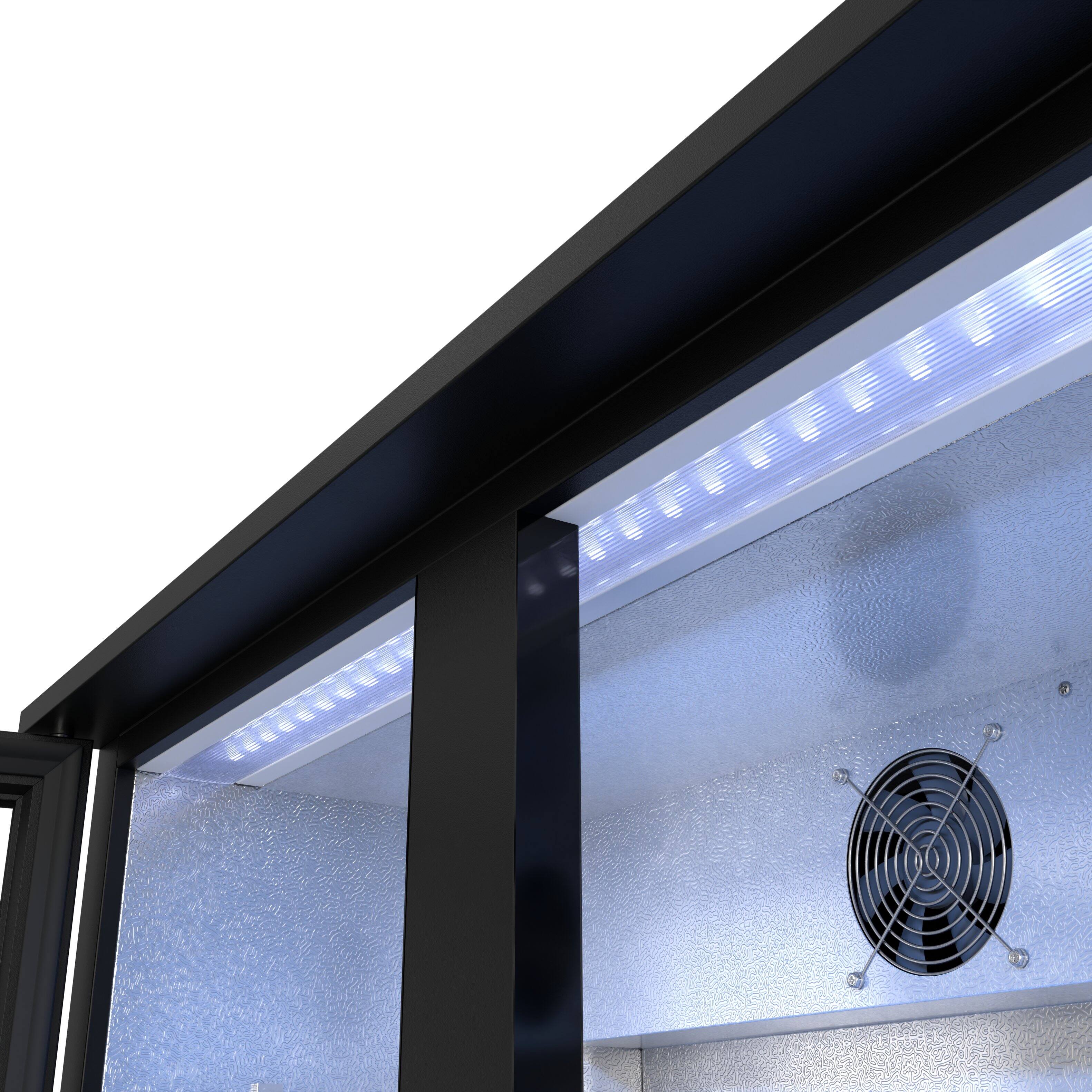 Alt View 7. Koolmore - 53 in. Three-Door Back Bar Refrigerator - 11 Cu Ft. BC-3DSW-BK - Black.