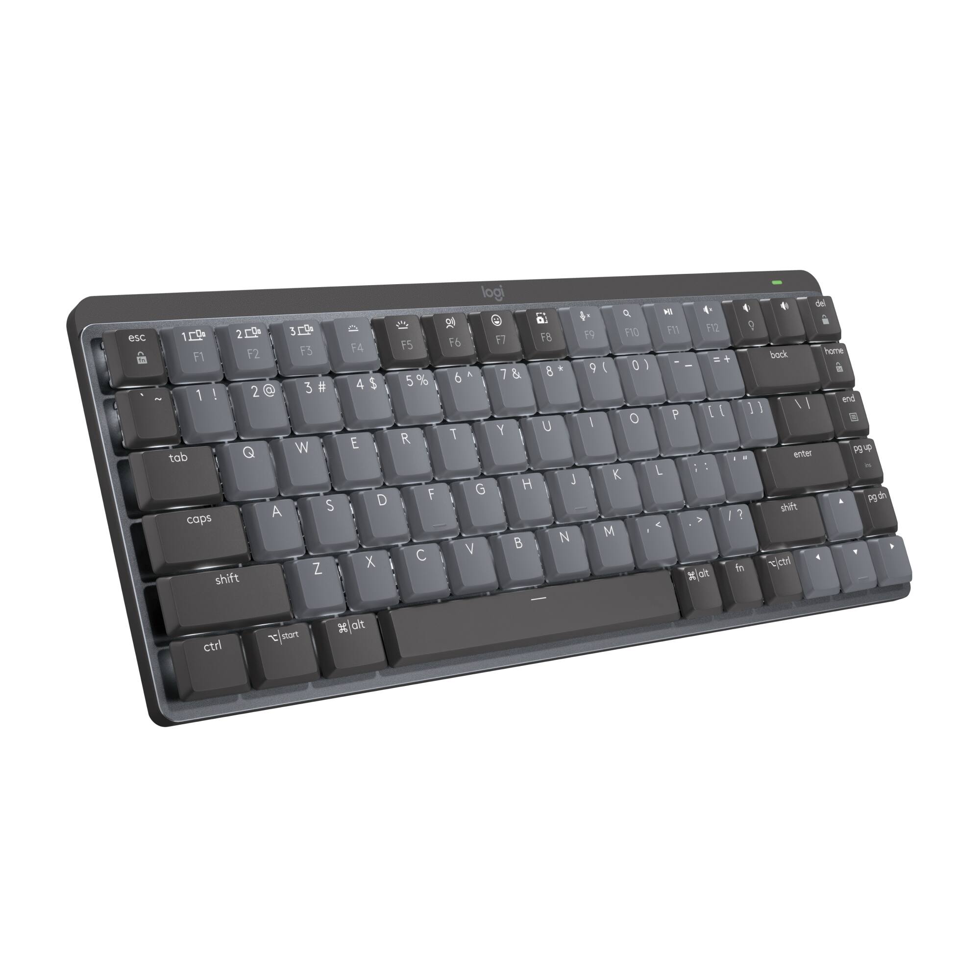 Logitech - MX Mechanical Mini Compact Wireless Mechanical Linear Switch Keyboard for Windows/macOS with Backlit Keys - Graphite