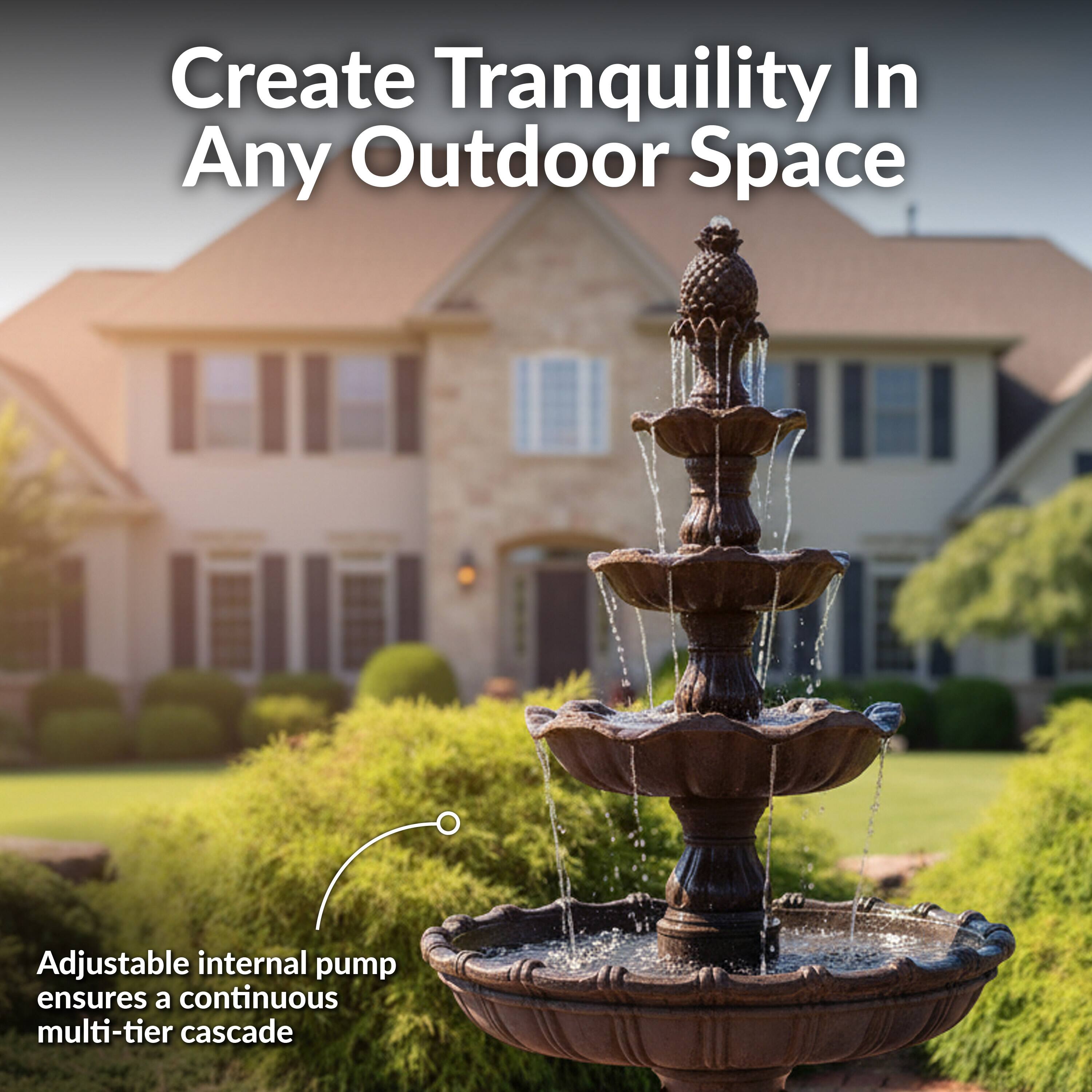 Create Tranquility In Any Outdoor Space

Adjustable internal pump ensures a continuous multi-tier cascade
