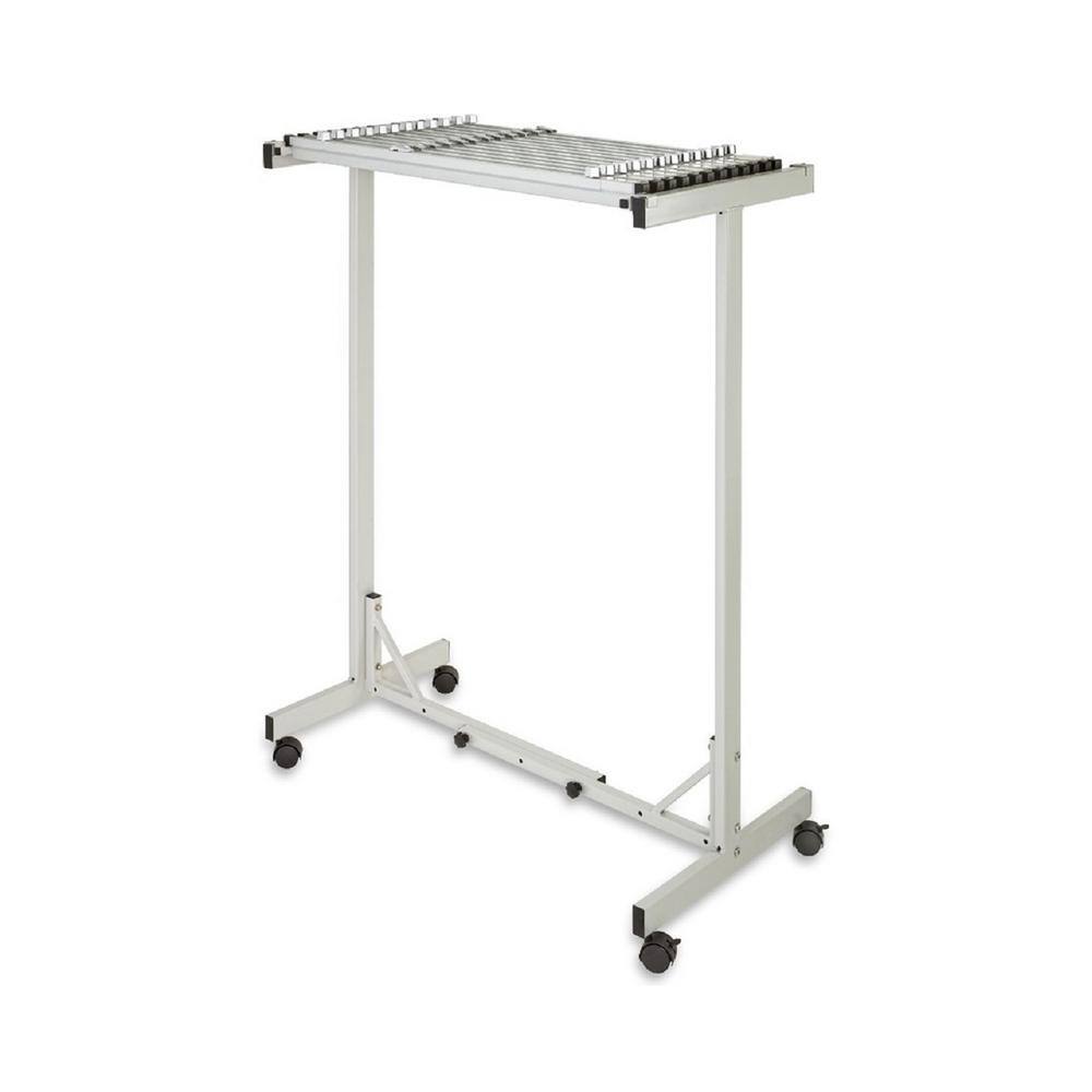 Angle. AdirOffice - Steel Blueprint Storage Stand Adjustable Mobile Plan Center File Cart - Gray.