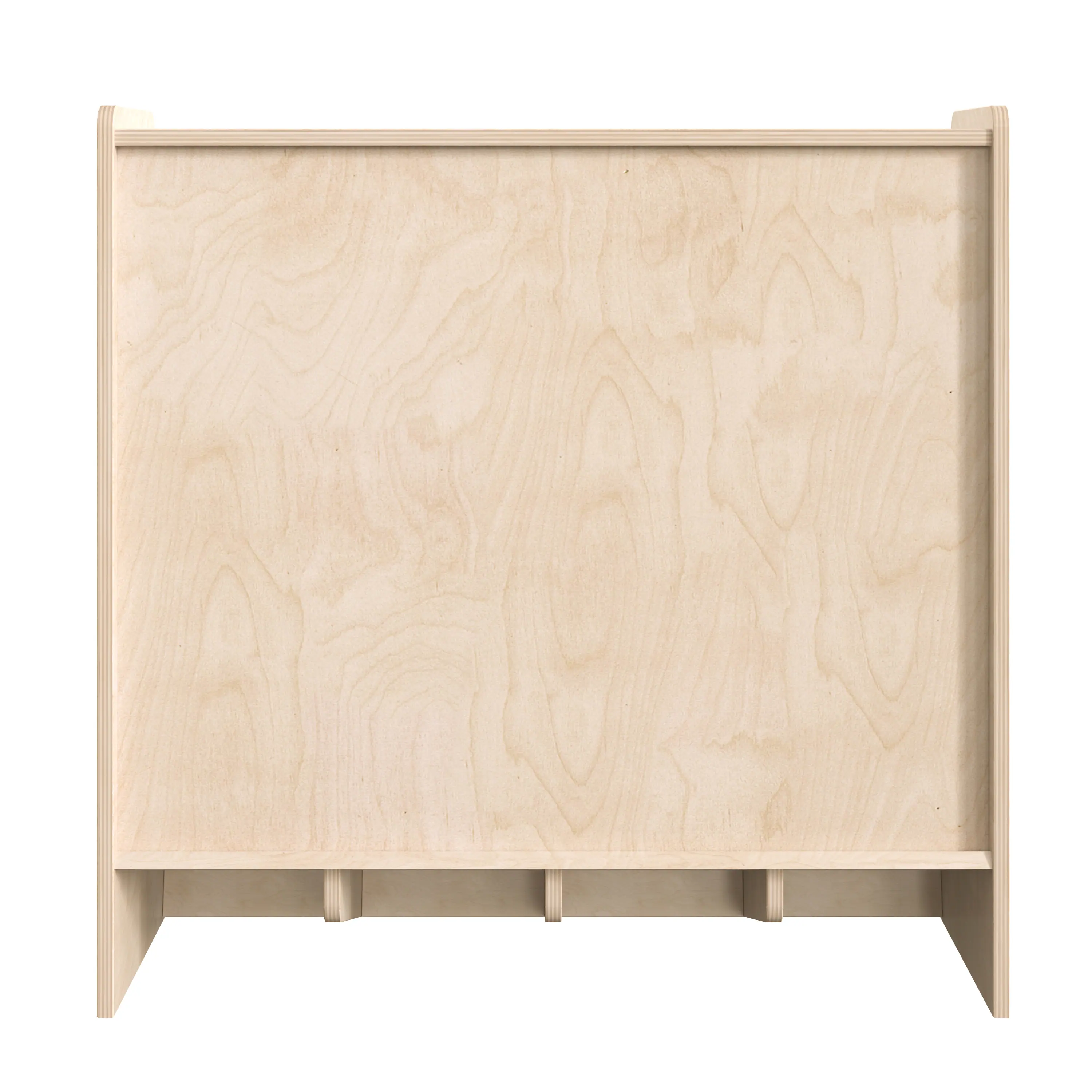 Back. Flash Furniture - Bright Beginnings Commercial Grade Wooden Pretend Play Recycling Station for Children - Natural.