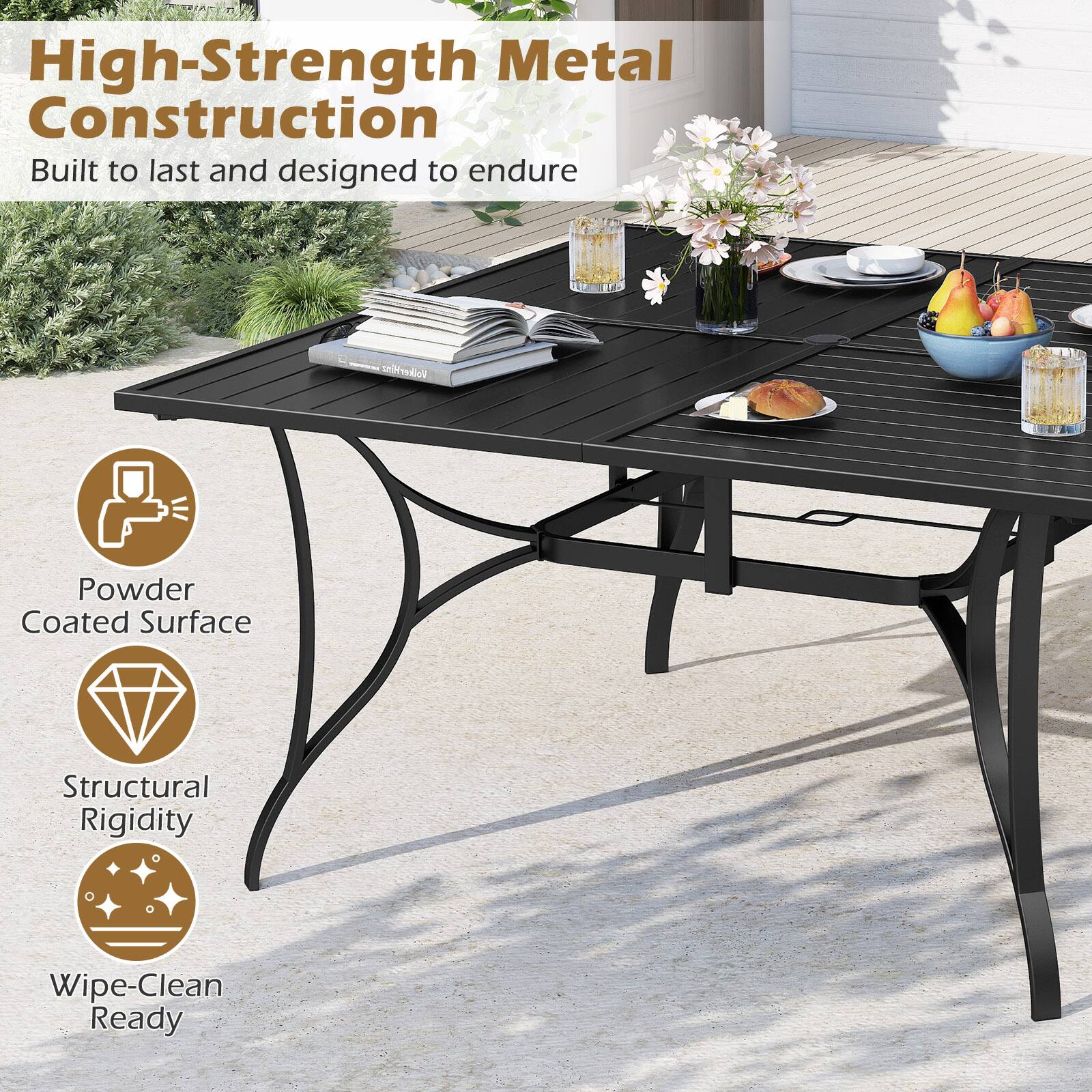 High-Strength Metal Construction  
Built to last and designed to endure  

- Powder Coated Surface  
- Structural Rigidity  
- Wipe-Clean Ready