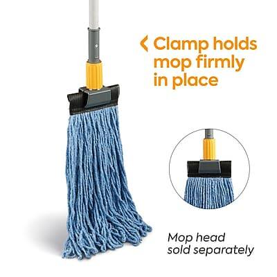 Clamp holds mop firmly in place

Mop head sold separately