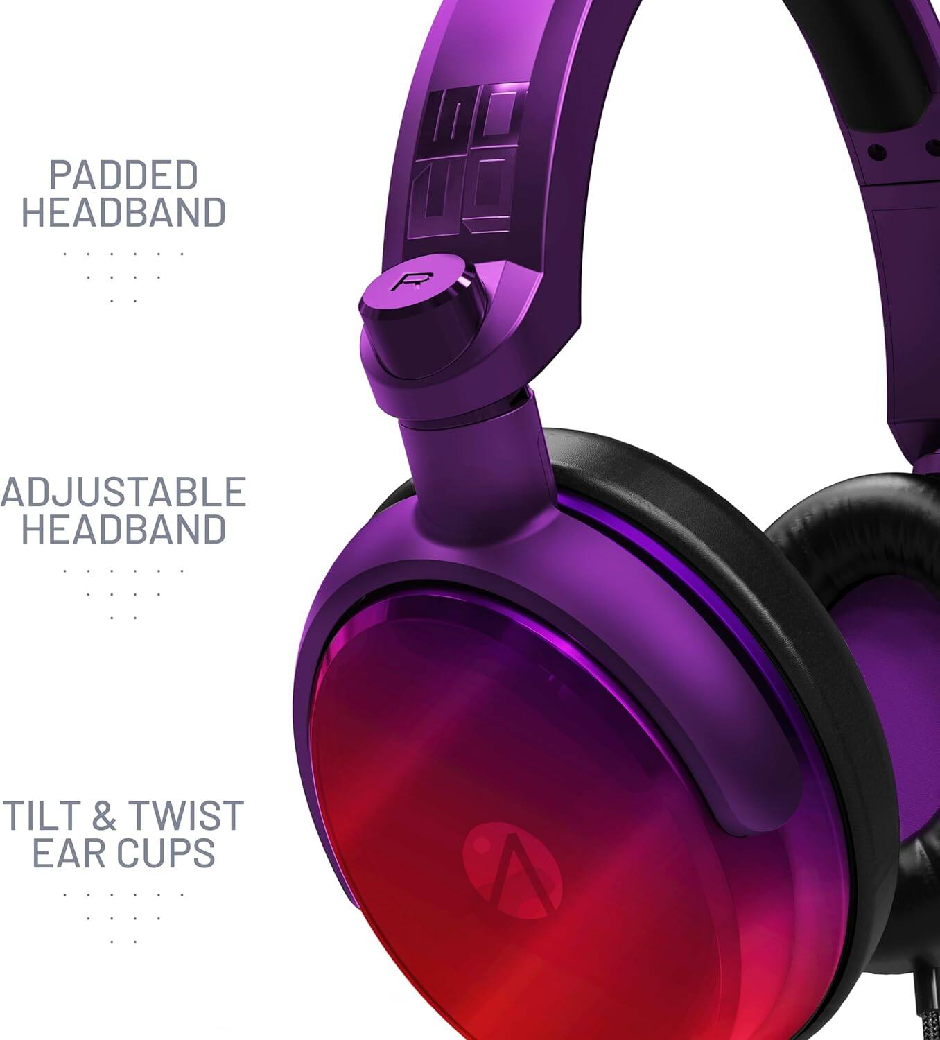 Padded Headband  
Adjustable Headband  
Tilt & Twist Ear Cups