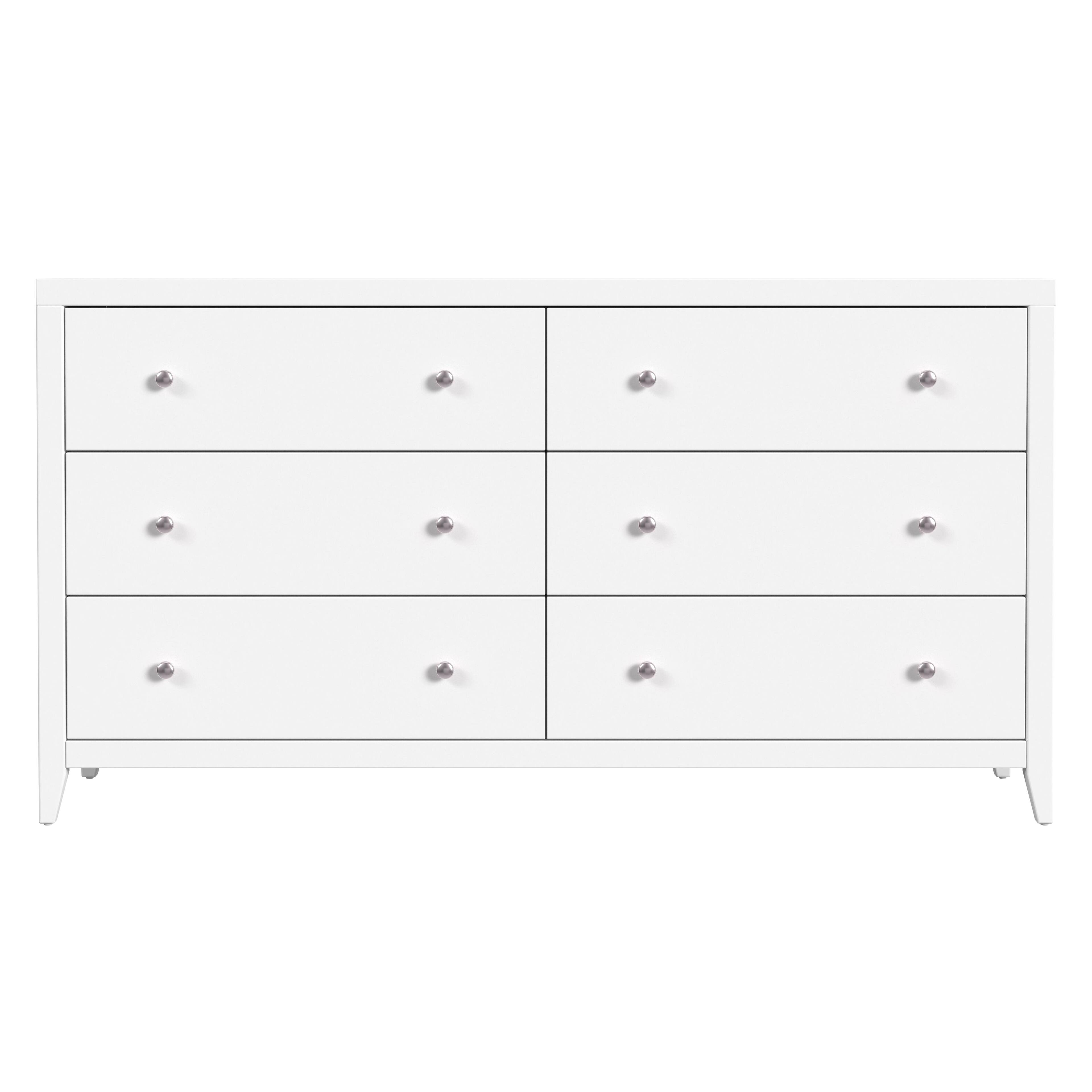 Alt View 3. Butler Specialty - Dana 60 in. W Rectangular Wood 6 Drawer Dresser - White.