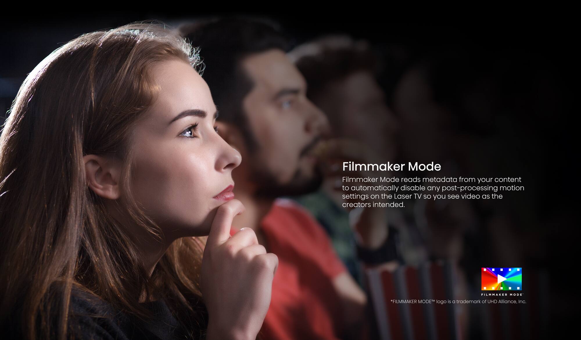 Alt View 34. Hisense - L9G Laser TV Triple-Laser Ultra Short Throw Projector with 100" ALR Screen, 4K UHD, 3000  Lumens, HDR, Android TV - Black.