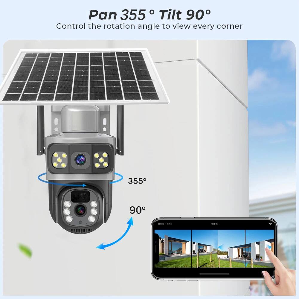 Pan 355° Tilt 90°  
Control the rotation angle to view every corner