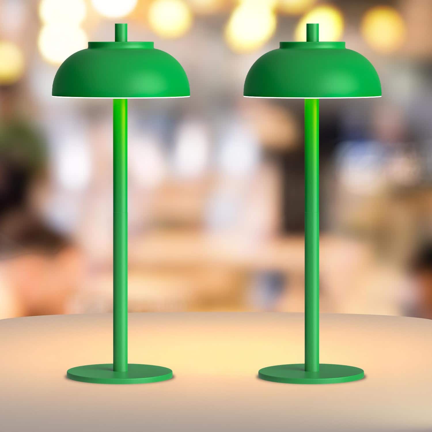 Dazzling Pops - Led Cordless Table Lamps Rechargeable Table Lights Battery Operated IP65 Waterproof Outdoor Patio Led - Green