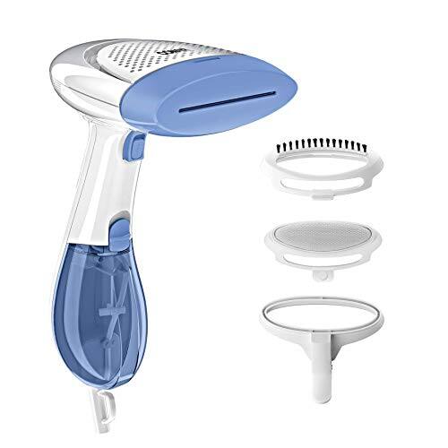 Front. Vulpecula Spade - Conair Handheld Garment Steamer for Clothes, ExtremeSteam 1200W, Portable Handheld Design,White/Blue.