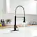 Alt View 8. Boyel Living - Black and Brushed Nickel Single Handle Touchless Pull Down Kitchen Faucet with Deckplate Included - Black & Brushed Nickel.