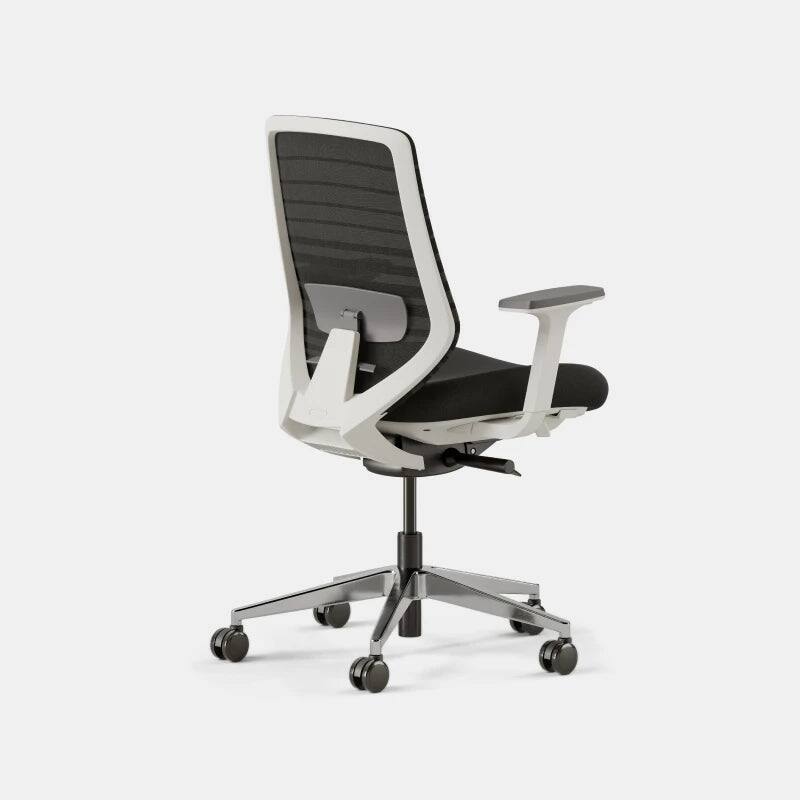 Left. Branch Furniture - Branch Ergonomic Chair – Adjustable Office Chair for All-Day Comfort with Lumbar Support and Recycled Mesh Back - Black.