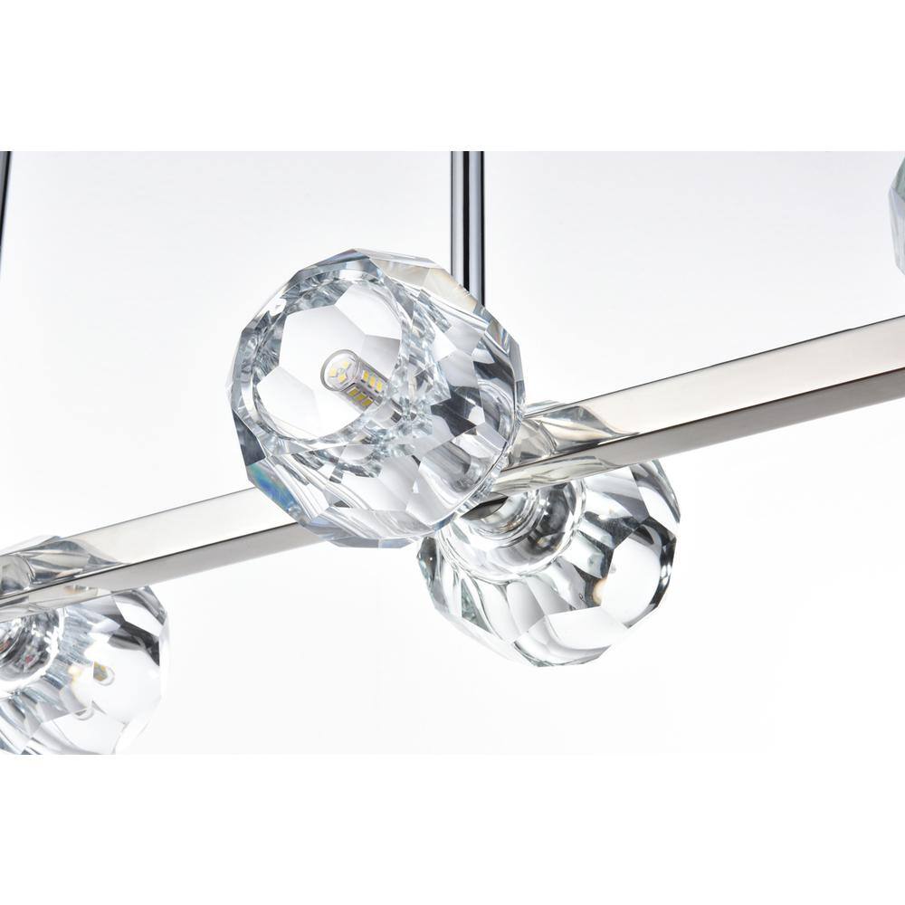 Alt View 3. Elegant Lighting - Eren 31 inch Pendant Light in Chrome - Chrome.