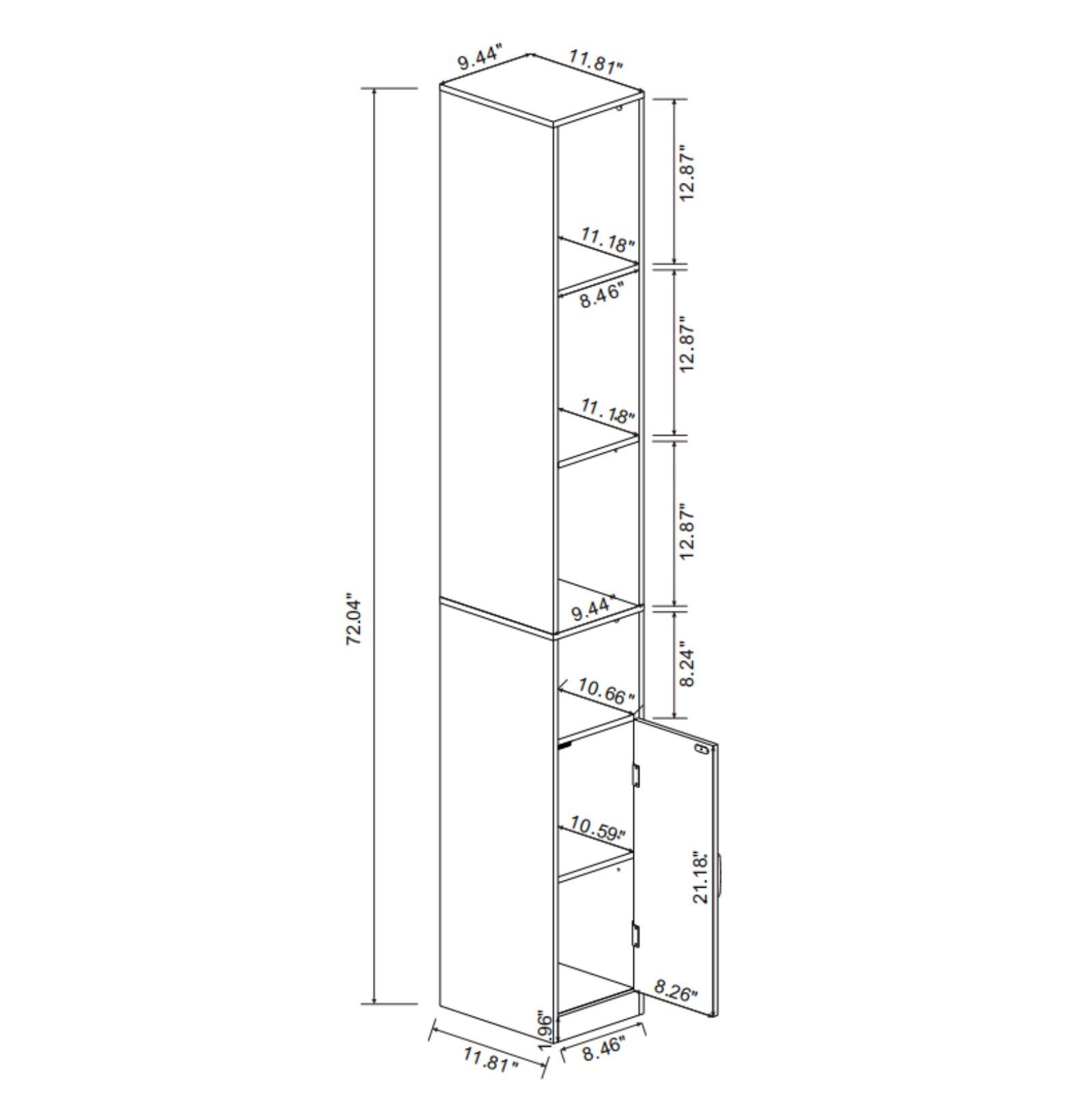 9.44"  
11.81"  
11.18"  
8.46"  
11.18"  
12.87"  
12.87"  
72.04"  
9.44"  
10.66"  
12.87"  
8.24"  
8.26"  
10.59"  
21.18"  
96"  
11.81"  
8.46"