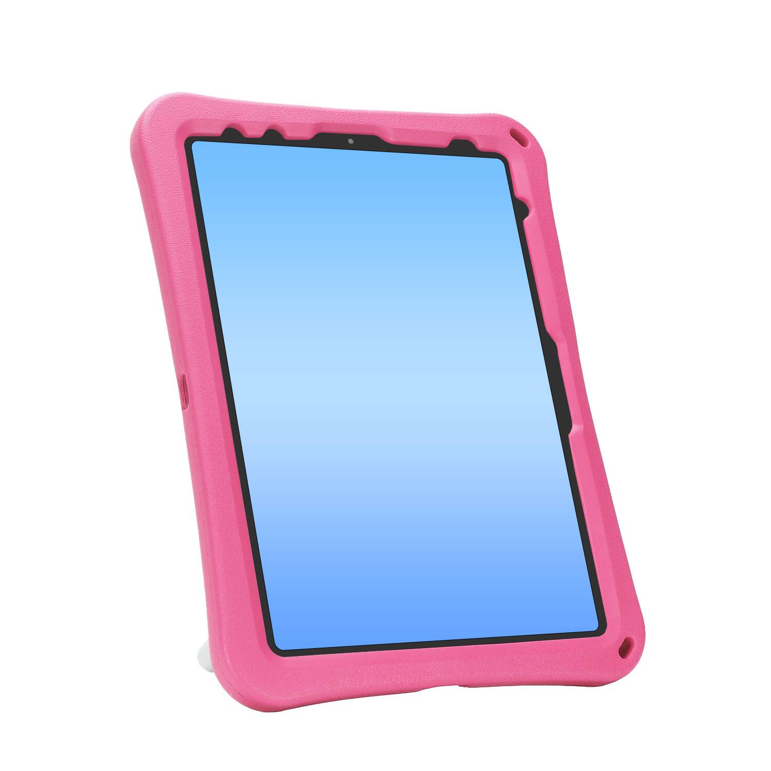 Alt View 3. Dteck - for Apple iPad Air (M4) 11" 2026/(M3) 2025/(M2) 2024 Rugged Case,Shockproof Heavy Duty EVA Cover with Rotating Stand - Rose.