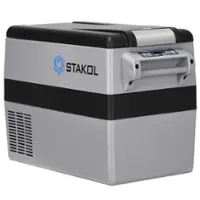 Costway - 44 Quarts Portable Electric Car Cooler Refrigerator/Freezer Compressor for RVs Camping - Black/Gray - Front_Zoom