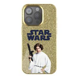 Keyscaper - Star Wars: A New Hope Color Block Gold Bling Phone Case - Apple iPhone 15 - Princess Leia Organa
