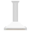 ZLINE Autograph Edition - 36 inches - Externally Vented - Wall Range Hood - White Matte
