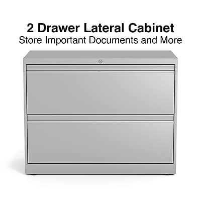 2 Drawer Lateral Cabinet  
Store Important Documents and More