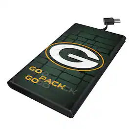 Keyscaper - Green Bay Packers 5000mAh Flat Powerbank - Black