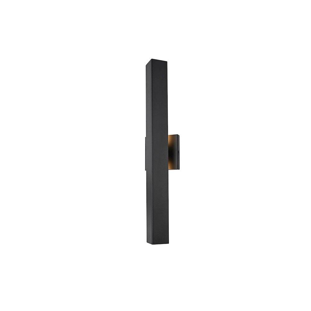 Back. Elegant Lighting - Troy 4.5 x 24 inch Outdoor Wall Sconce in Black - Black.