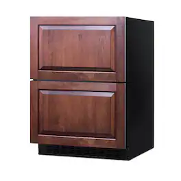 SUMMIT - 18" deep 24" wide undercounter ADA height drawer refrigerator - Steel