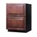 Front. SUMMIT - 18" deep 24" wide undercounter ADA height drawer refrigerator - Steel.