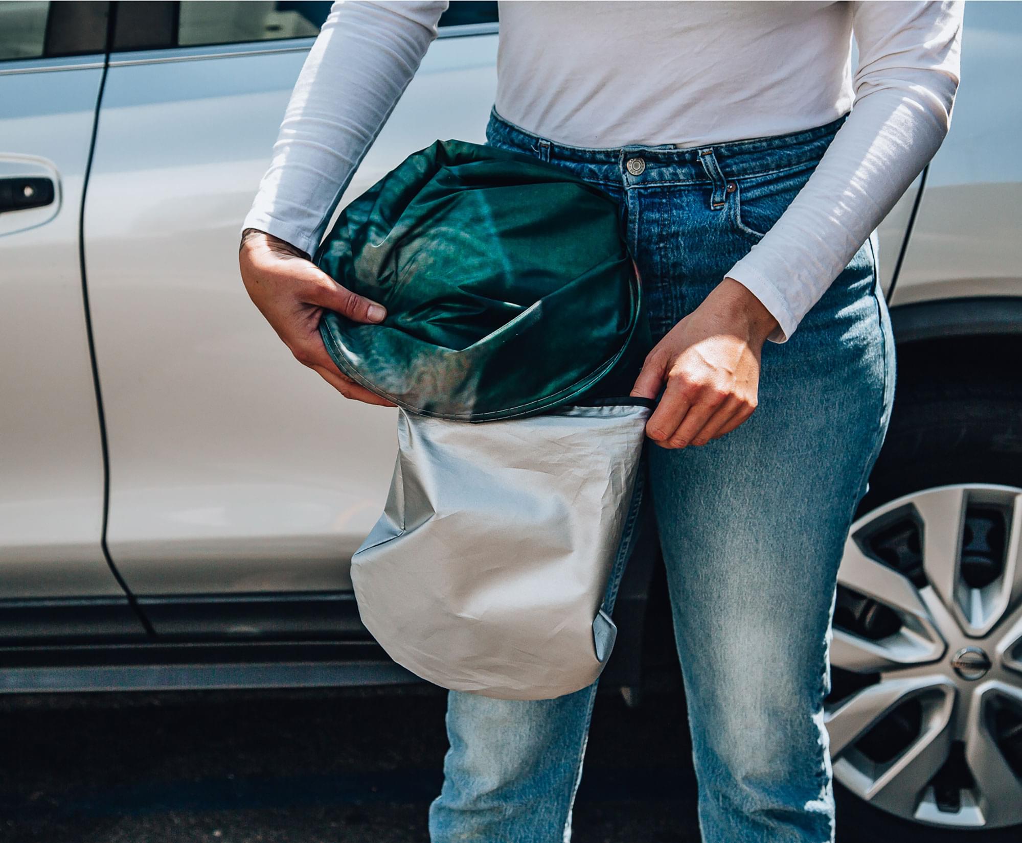 Alt View 10. Surreal Entertainment - The Big Lebowski The Dude Driving Sunshade for Car Windshield | 64 x 32 Inches - Brown.