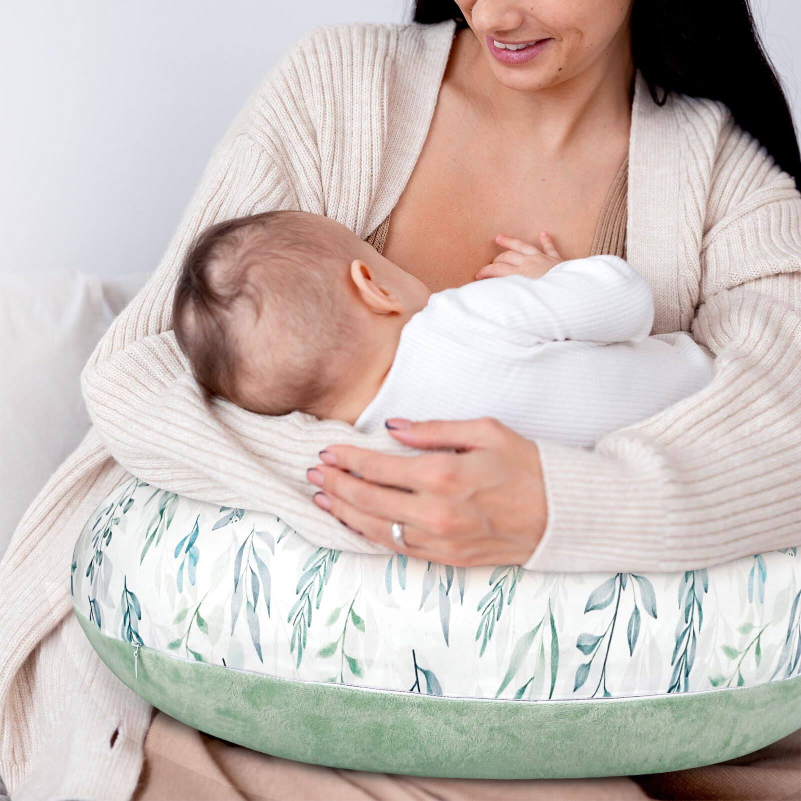 Alt View 2. Fabibe - Pillow Cover Soft Stretchy For 1 Pack Reversible Removable Slipcover Boy And Green Leaf featuring zipper closure, - Green Leaf.