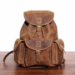 Steel Horse Leather - The Asmund Backpack | Genuine Leather Rucksack - Brown