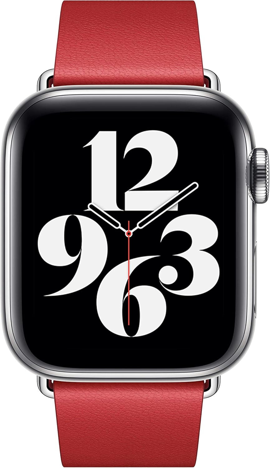 Alt View 2. Apple - Apple Watch Band - Modern Buckle (40mm) - Scarlet - Large - Red.