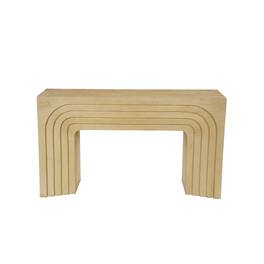 Manhattan Lane - Kesna Console Sofa Table, 53 Inch Sculpted Arch, Light Mango Wood - Beige