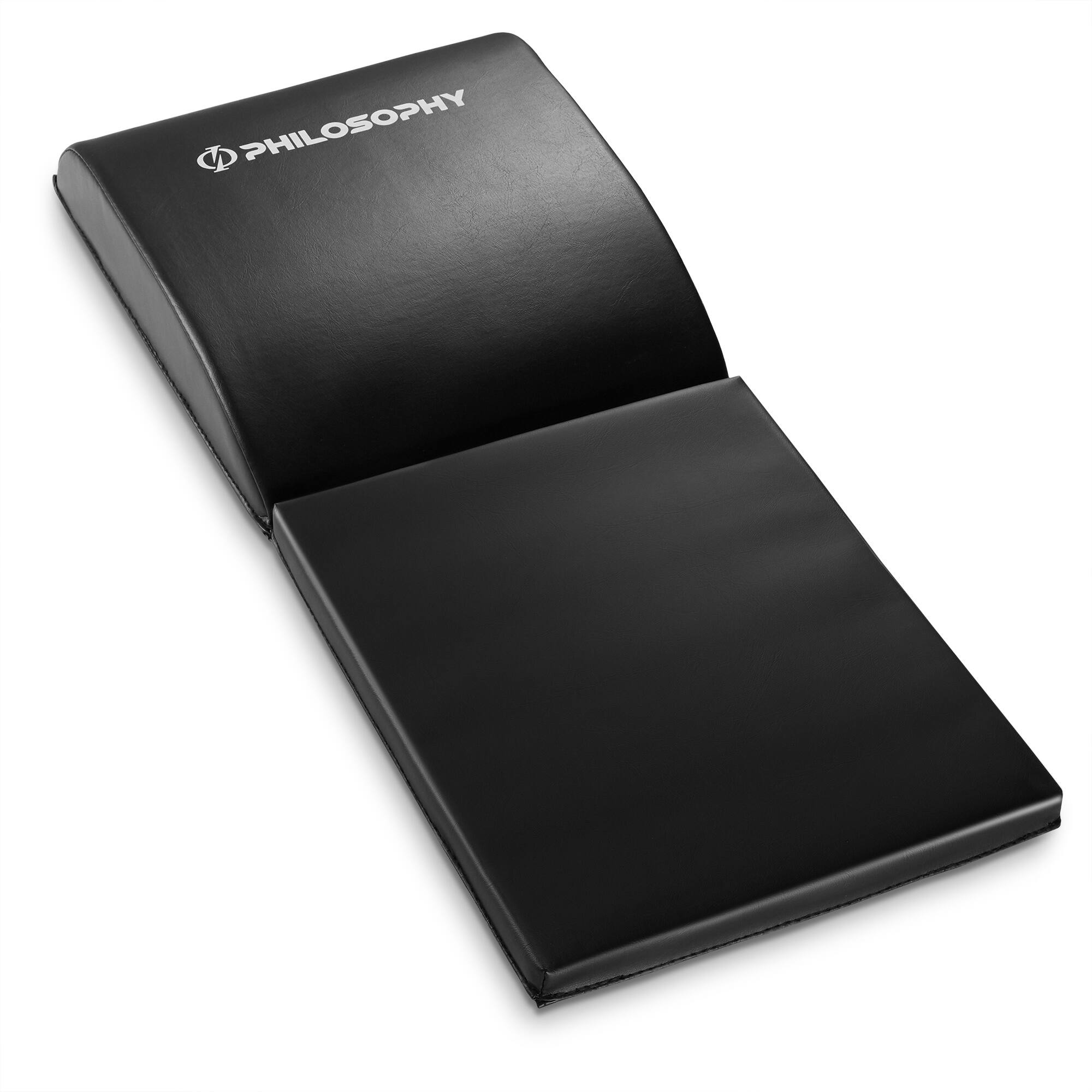 Front. Philosophy Gym - Ab Exercise Mat - Sit Up Pad - Abdominal and Core Trainer Wedge - Black.